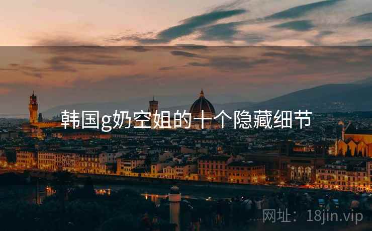 韩国g奶空姐的十个隐藏细节