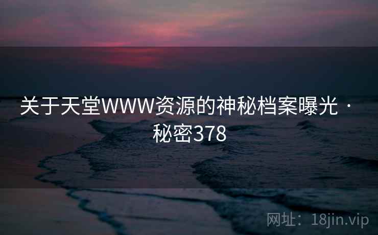 关于天堂WWW资源的神秘档案曝光 · 秘密378